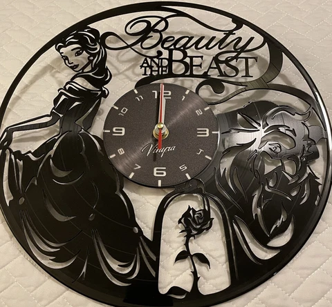 Beauty and the Beast Vinyl Wall Clock Cover