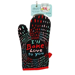 Blue Q Oven Mitt Kitchen I'll Bake Love to You Baking Cookie Cake Cotton NWT NEW - Picture 1 of 5