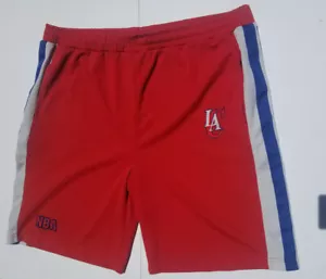 Pantalones cortos de baloncesto vintage antiguos LA CLIPPERS NBA XL rojos para hombre en muy buena condición - Imagen 1 de 6