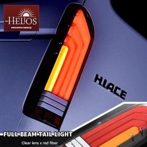 LED Tail Lamps Light Clear Lens Red Fiber JDM Custom for Toyota Hiace 200 Series - Picture 1 of 9