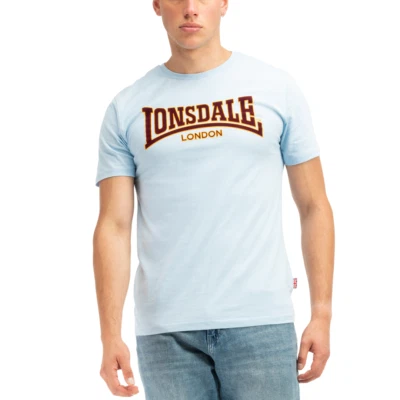 Lonsdale London Men's Slim Fit T-Shirt Classic In Soft Sky - Image 1 of 4