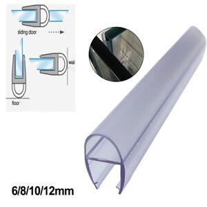 Easy to Cut and Install 1m D Shaped Shower Door Strip Transparent PVC Material