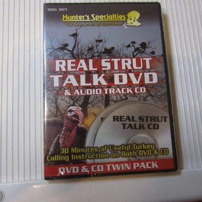Turkey Hunters Specialties Real Strut Talk DVD & Audio Track CD Twin Pack Sealed - Image 1 of 2
