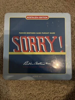 100% COMPLETE SORRY Game Nostalgia Edition Tin 2012 Classic Board Game - Image 1 of 4