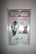2017 Panini National Treasures  Jordan Howard Auto PATCH 10/25 PSA 9