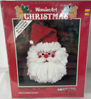 WonderArt christmas Santa Claus Kit Art.#K131 Aunt Lydia's  1991 New Sealed
