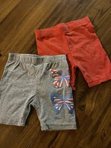 Little Girls Just 2 Cute Shorts Set Of Two Size 5/6 - Picture 1 of 6