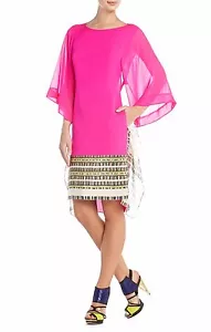 NEW BCBGMAXAZRIA RUNWAY COLETTE DRAPED HEM DRESS PMX6V995/M658A SIZE XXS - Foto 1 di 2