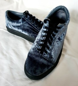 vans old skool negras terciopelo