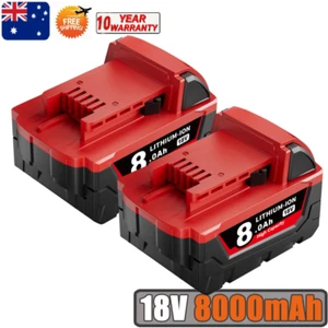 2X 8.0Ah For Milwaukee 18V Battery For M18 Lithium 48-11-1850 Extended Capacity - Picture 1 of 11
