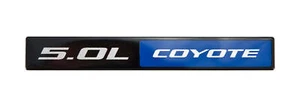 2011-2017 Ford Mustang GT Ford F150 5.0 Coyote V8 Silver Black Blue Emblem 5.75' - Picture 1 of 2