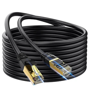 66FT Cat 8 Long Ethernet Cable High Speed Heavy Duty 40Gbps 2000Mhz Network Cord - Picture 1 of 14