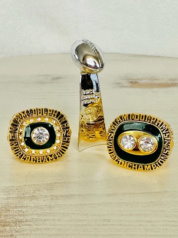 2 PCS Miami Dolphins Championship Ring SET + Trophy, US SHIP 1972/73 Cover