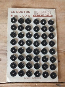 + Imos 48 Button Board Black - Mercerie 1950s + - Picture 1 of 5