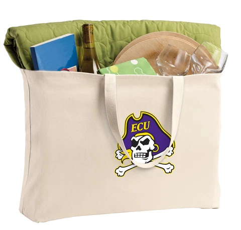 East Carolina Canvas Tote ECU Reusable ShopperMOTHER'S DAY GIFT Cover