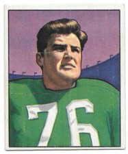 Frank Kilroy Philadelphia Eagles NFL Football Trading Card #96 Bowman 1950 EX