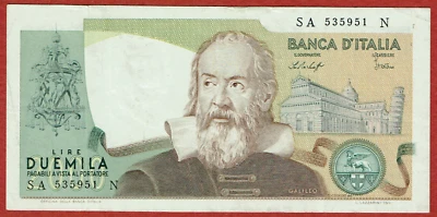 BANCA d'ITALIA 22. 10. 1976 2,000 LIRE (PICK#103b) CH VF+ - Image 1 of 2