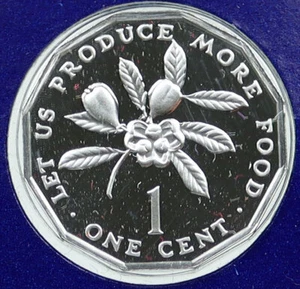 1977 JAMAICA UN FAO - Produce Food Ackee Fruit VINTAGE Proof 1 Cent Coin i115815 - Picture 1 of 2