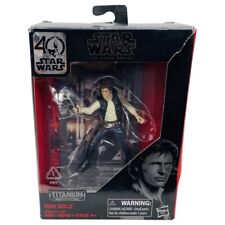 Star Wars Black Series - 40th Anniversary Titanium Han Solo Figure - NEW - READ