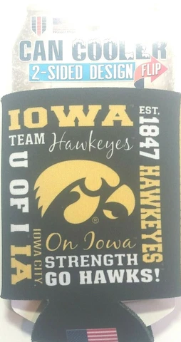 Iowa Hawkeyes Can Cooler/Wrap , Made In The USA Cover