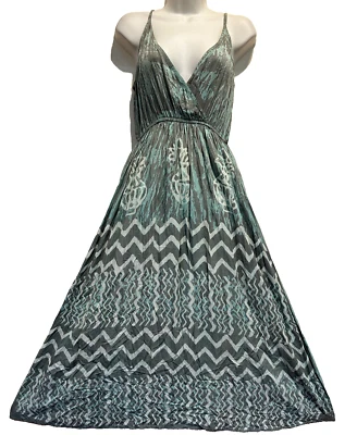 Nwt SACRED THREADS batik hippy boho tie dyed rayon tank DRESS TUNIC O/S fits M - Image 1 of 4