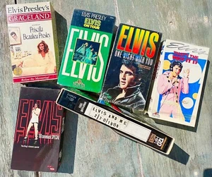 ELVIS PRESLEY VHS BONANZA! 6 RARE ELVIS VHS! 5 VIDEOS + 1 HOME RCRD 'ELVIS & ME' - Picture 1 of 8