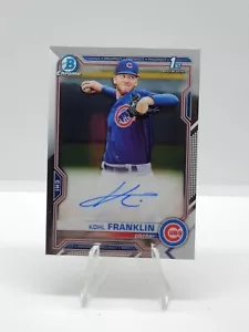 2021 Bowman Chrome Kohl Franklin 1st Chrome Autograph #CPA-KF Cubs Auto - Bild 1 von 2