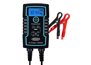 Cargador inteligente y mantenedor de batería Ring RSC804 4A para bicicleta de coche clásico a largo plazo - Imagen 1 de 8