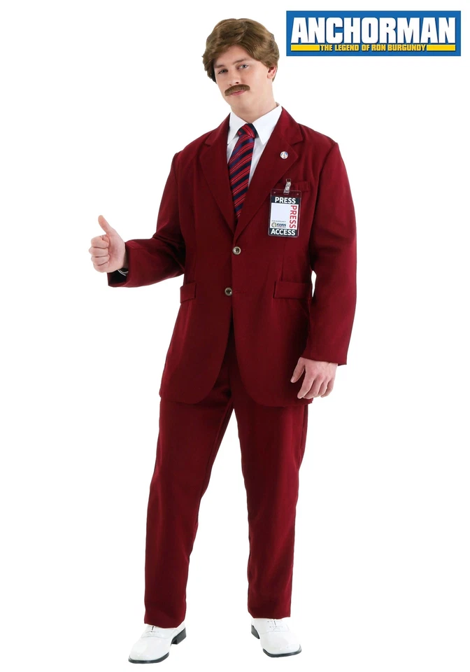 Deluxe Ron Burgundy Suit - Image 1 of 1