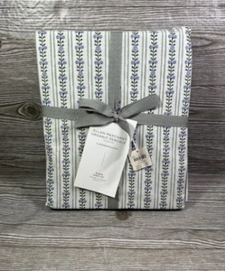 Anthropologie Ellen Merchant Cottage Organic Percale Queen Sheet Set Farmhouse - Picture 1 of 9