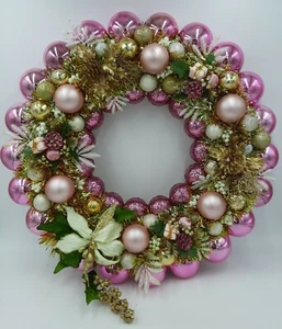 Sweetly Pink Vintage Look Weihnachtsschmuck Kranz - Bild 1 von 7