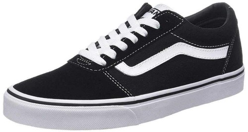 Vans Sneaker Uomo Ward Tela Scamosciata Nero Bianco Tg 13 M US