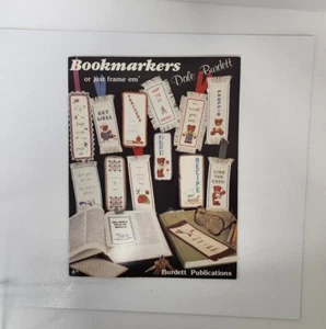 1984 Bookmarkers Or Just Frame Em' Cross Stitch Pattern Book Teacher Bear Recipe - Picture 1 of 16