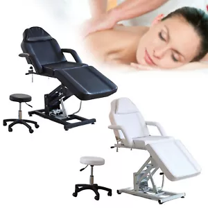 Electric Massage Table SPA Bed Tattoo Beauty Couch Salon Recliner Chair w/Stool - Picture 1 of 27