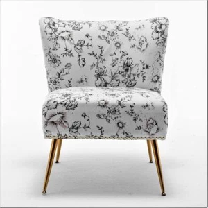 US Pride Furniture Accent Chair 29.5"x28"x25" Wood Microfiber Upholstered White - Picture 1 of 5