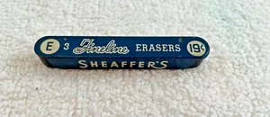 Vintage SHEAFFER Fineline E 3 Mechanical Pencil Erasers Blue Metal Tin USA - Picture 1 of 2