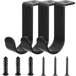3 Stück Gardinenstangenhalter Vorhang Halter Metall Vorhangstange Wandhalterung - Bild 1 von 13