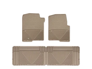 WeatherTech All-Weather Floor Mats for W42TN-W25TN - 1st & 2nd Row Tan - Picture 1 of 5