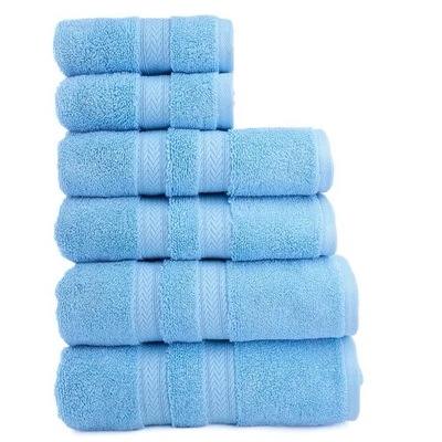 Juego de seis toallas de baño Mayah de lujo de algodón turco, 100 % prenio Foto 1 de 3