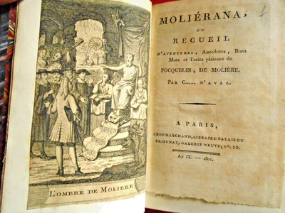 Exemplair unique MOLIERE 1801 Moliérana truffé gravures Boucher Ertinger Brisart - Photo 1/4