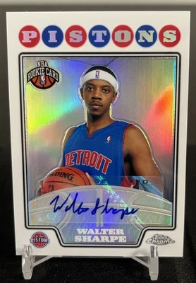 2008-09 Topps Chrome - Walter Sharpe #253 Refractor Rookie Auto /795 Pistons - Image 1 of 2