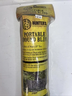 Hunters Specialties Portable Ground Blind Realtree Apg Camo 12’ Wide x 27” Tall - Image 1 of 4