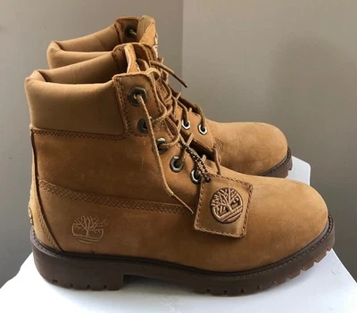 Botas de combate Timberland juveniles de cuero tostado claro talla 3.5, 22909M Foto 1 de 4
