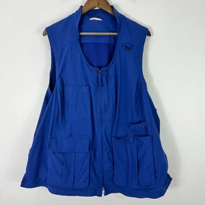 Duluth Trading Utility Vest Mens 3XL Blue Multi Pocket Workwear Outdoor Fishing - Picture 1 of 5