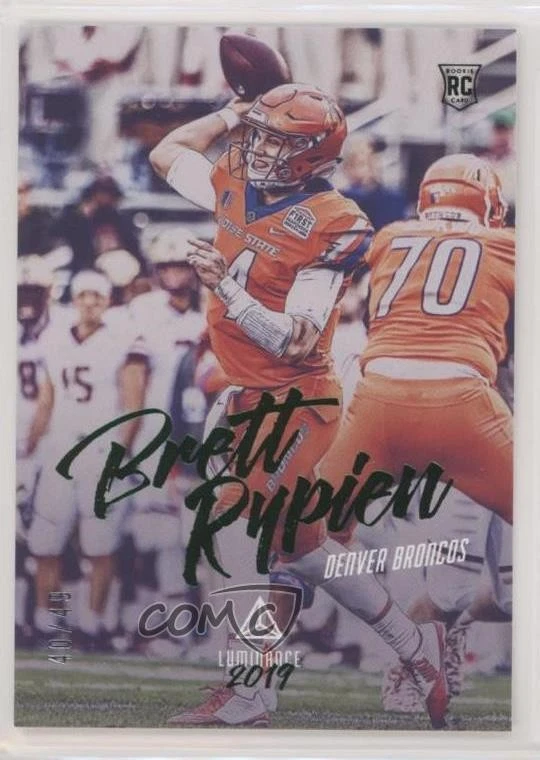 2019 Panini Luminance Rookie Green /49 Brett Rypien #138 Rookie RC - Image 1 of 2