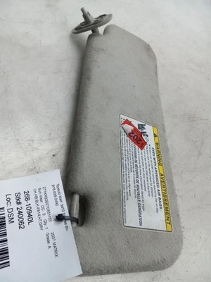 05-08 TOYOTA COROLLA DRIVER SIDE SUN SHADE VISOR  - Image 1 of 4