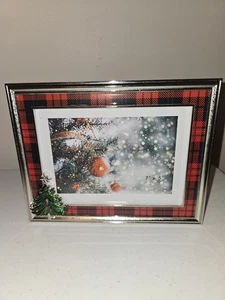 NEU Weihnachten mit Baum 5x7 Bilderrahmen Weihnachten Metall Display Fotorahmen   - Bild 1 von 4