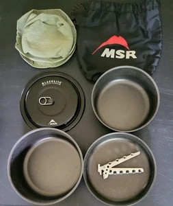 MSR BlackLite Duralite Lightweight Camping Non-Stick Aluminum Cook Set 4-Piece - Picture 1 of 5