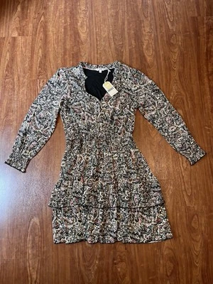 Fat Face Amba Wild Paisley Jersey Dress Women's 10R NWT Long Sleeve Midi - Image 1 of 4