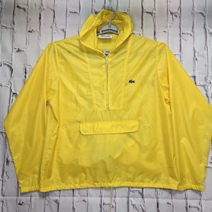 Chaqueta de lluvia de golf vintage Izod Lacoste sudadera con capucha pulóver amarillo de nailon grande para hombre - Imagen 1 de 16